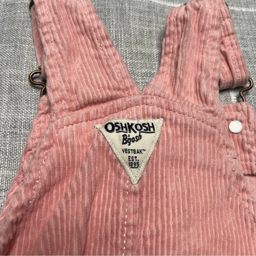 OshKosh B'Gosh 12 Months‎ Pink Corduroy Overalls Dress Cotton